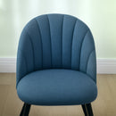 HOMCOM Set of 2 Dining Chairs with Shell Backrest and Padded Seat