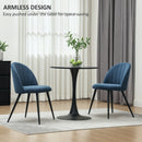 HOMCOM Set of 2 Dining Chairs with Shell Backrest and Padded Seat