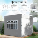 Outsunny 3 x 3 m Heavy Duty Pop Up Gazebo with Sides, UPF50+ Marquee Gazebo
