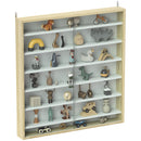 HOMCOM 7-Tier Wall Display Cabinet w/ Shelves Glass Doors