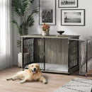 PawHut Dog Crate Furniture End Table w/ Cushion