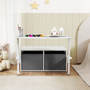 AIYAPLAY 3 in 1 Kids Storage Bench, Toddler Table and Chair Set, White