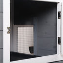 PawHut 2-Tier Wooden Rabbit Hutch Guinea Pig House Pet Cage Outdoor w/ Tray Ramp