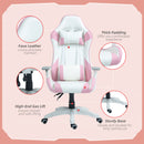 HOMCOM Gaming Chair For Adults Faux Leather Computer Chair W/ 3D Armrests - Pink/Blue
