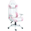 HOMCOM Gaming Chair For Adults Faux Leather Computer Chair W/ 3D Armrests - Pink/Blue