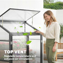 Outsunny Polycarbonate Greenhouse with Door, Aluminium Walk-in Greenhouse