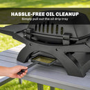 Outsunny 2 Burner Gas Grill, Tabletop BBQ With Cast Iron Grates, Black