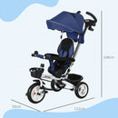 HOMCOM 6 In 1 Trike For Toddler 1-5 Years With Parent Handle