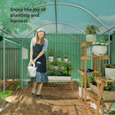 Outsunny Polytunnel Greenhouse with 3 Roll-up Doors, Green