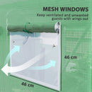 Outsunny Polytunnel Greenhouse with 3 Roll-up Doors, Green