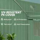 Outsunny Polytunnel Greenhouse with 3 Roll-up Doors, Green