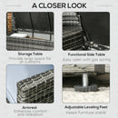 Outsunny 6 PCS Patio Rattan Sofa Set Conversation Furniture