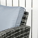 Outsunny 6 PCS Patio Rattan Sofa Set Conversation Furniture
