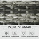 Outsunny 6 PCS Patio Rattan Sofa Set Conversation Furniture