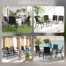 Outsunny 4pcs Rattan Chair Foldable Garden Furniture w/ Armrest