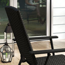 Outsunny 4pcs Rattan Chair Foldable Garden Furniture w/ Armrest