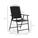 Outsunny 4pcs Rattan Chair Foldable Garden Furniture w/ Armrest