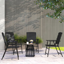Outsunny 4pcs Rattan Chair Foldable Garden Furniture w/ Armrest