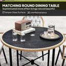 Outsunny 5 Piece Patio Rattan Dining Set W/ Removable Cushions