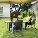 Outsunny 2PCS Folding Chair w/ Breathable Mesh Back and Seat, Light Grey