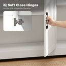 HOMCOM Sideboard with Soft-Close Doors, Modern Storage Cabinet White