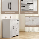 HOMCOM Sideboard with Soft-Close Doors, Modern Storage Cabinet White
