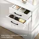 HOMCOM Sideboard with Soft-Close Doors, Modern Storage Cabinet White