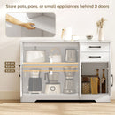 HOMCOM Sideboard with Soft-Close Doors, Modern Storage Cabinet White