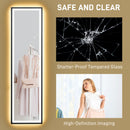 HOMCOM 150 X 40cm Full Length Mirror W/ Adjustable Lights Metal Frame Black