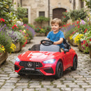 AIYAPLAY Kids Electric Car Licensed Mercedes AMG, 12V Ride On Car, Red
