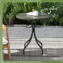 Outsunny Round Garden Table Outdoor Side Table with Steel Frame