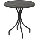 Outsunny Round Garden Table Outdoor Side Table with Steel Frame