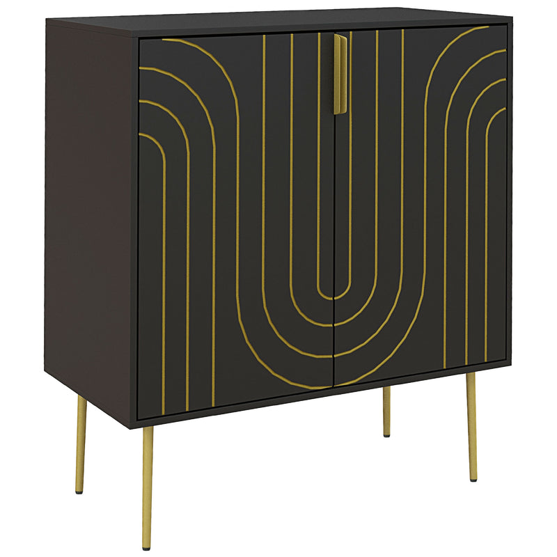 HOMCOM Freestanding Storage Cabinet with Adjustable Shelf for Living Room