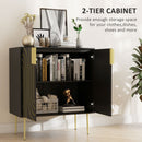 HOMCOM Freestanding Storage Cabinet with Adjustable Shelf for Living Room