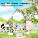 Outsunny Garden Arch, 2.4 m High x 1.5 m Wide Metal Outdoor Wedding Arch