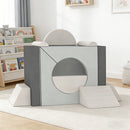 AIYAPLAY Kids Play Sofa, 12 Pieces Foam Modular Convertible Sofa, Grey