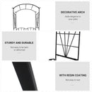 Outsunny Garden Bench, Metal Garden Loveseat with Arch for Climbing Plants