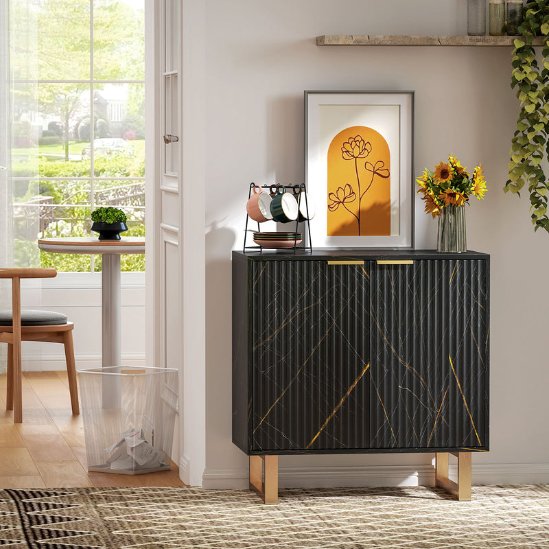 HOMCOM Sideboard, Buffet Cabinet with 2 Doors and Adjustable Shelves