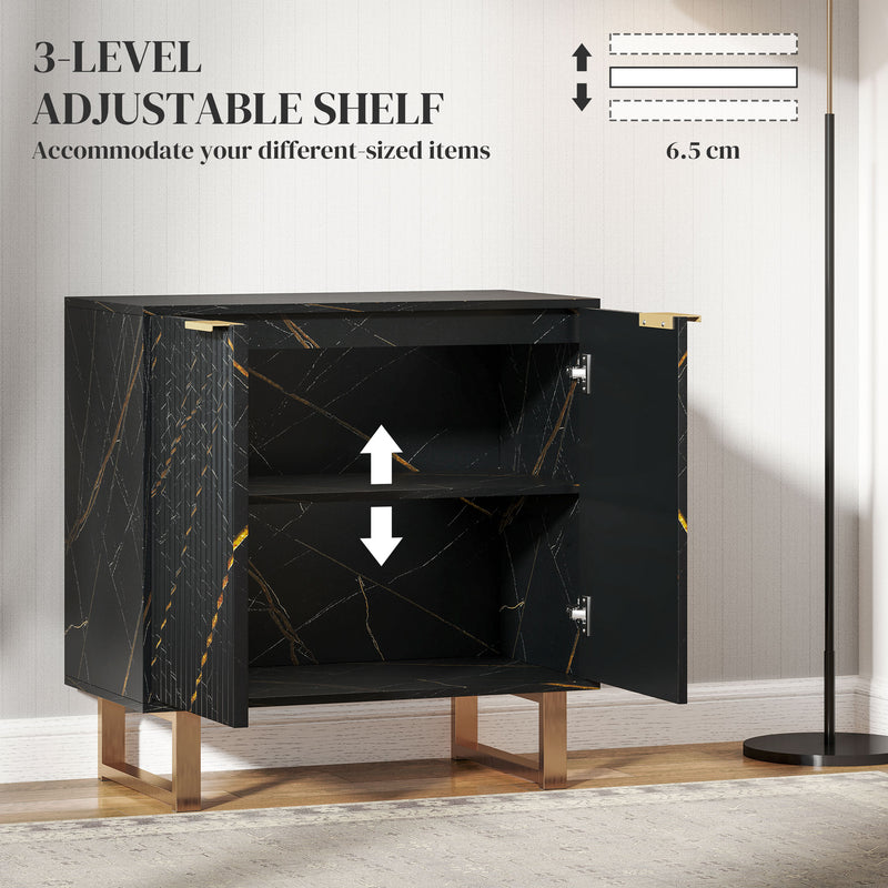 HOMCOM Sideboard, Buffet Cabinet with 2 Doors and Adjustable Shelves
