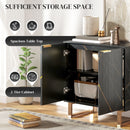 HOMCOM Sideboard, Buffet Cabinet with 2 Doors and Adjustable Shelves