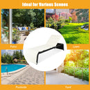 Rattan Sun Lounger with Cushion and Adjustable Feet