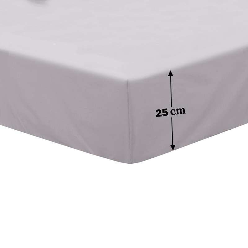 Lewis's Non-Iron Percale Sheet Range - Silver