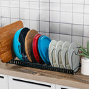 Livingandhome Expandable Pot Pan Lid Rack Pan Organiser with 10 Dividers