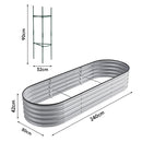 Breeins Gardens Plan Oval-Shaped Galvanized Steel Raised Garden Bed, PM1503