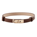 Sliding Adjustable Alloy Buckle PU Leather Belt