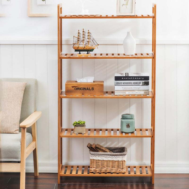 Livingandhome 5-Tier Bamboo Bookshelf and Display Rack