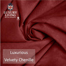 Velvet Chenille Thermal Fleece Lined Single Pencil Pleat Taped Top Door Curtain