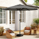 Livingandhome Outdoor Solar 24 LED Lights Patio With Crank For Patio Market With Base