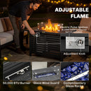 Outsunny  Table W/ Rain Cover 50,000 BTU Outdoor Firepit