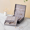 Sheonly Double Tier Travel Jewelry Storage Box